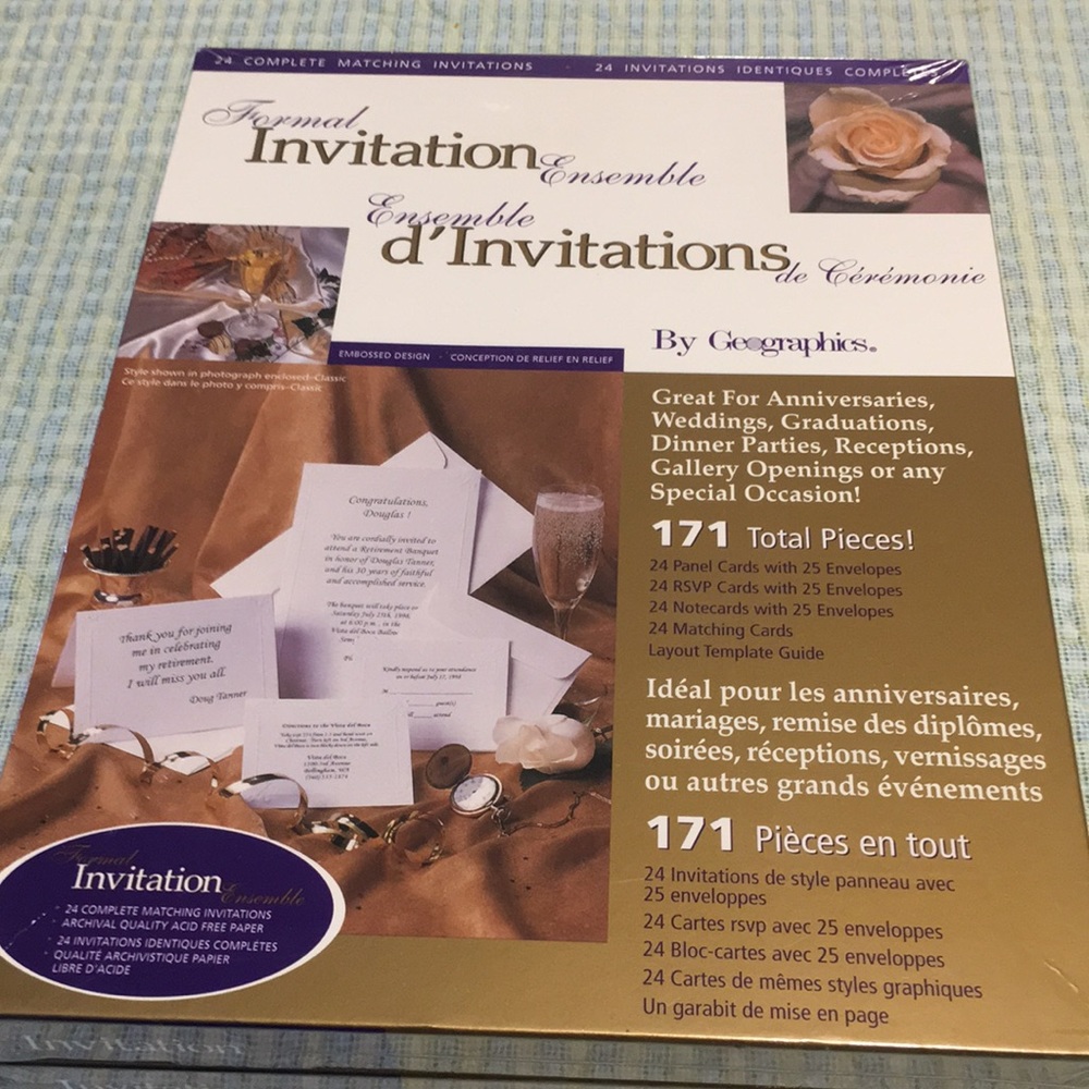 Invitations 2-Box 342 Piece Set NEW Make Your Own Formal Complete invitation set